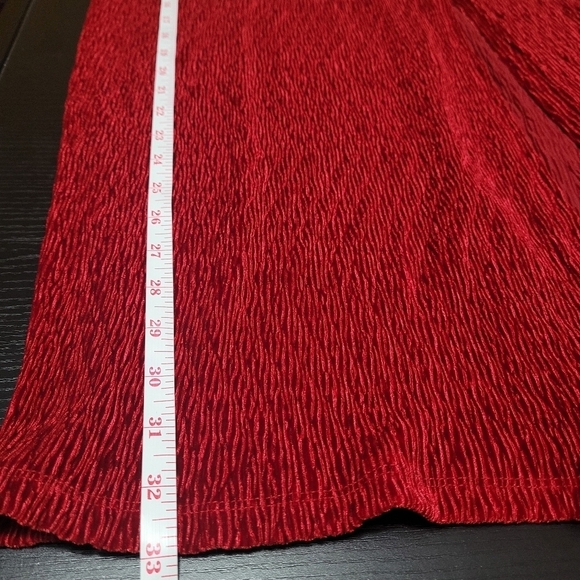 Forever 21 2-piece Red Holiday Cocktail Sleeveless Top Side Slit Skirt Size L - Picture 12 of 12